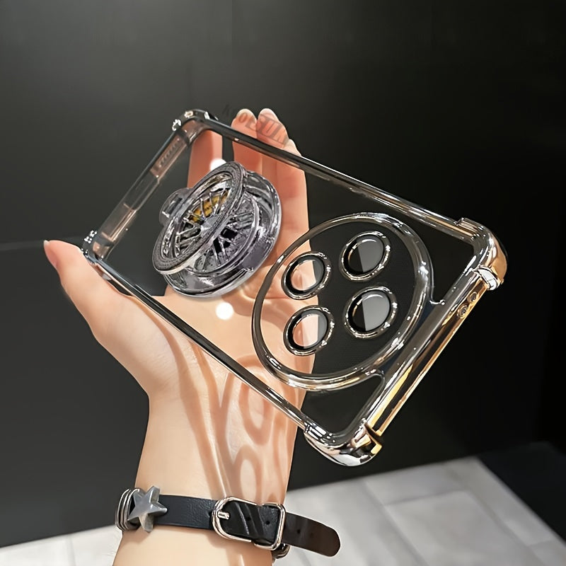 Redmi 14C Phone Case with Gyroscope Bracket Shockproof TPU Cover