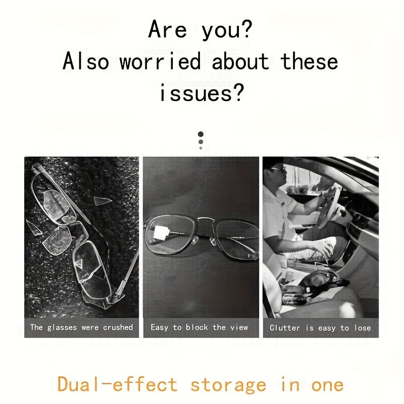 Avtomobil quyosh nuri ko'zoynaklar uchun tutqich ABS material bilan hisob va ID kartasi bo'limlari bilan