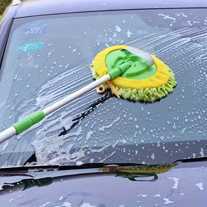 Car Cleaning Brush Set with Long Handle Microfiber Sponge Auto Care