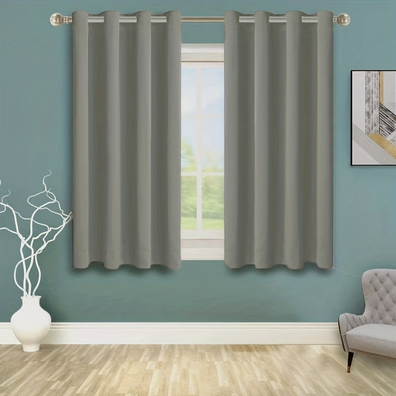 Blackout Curtain 1 Panel Solid Black Insulated Room Darkening for Bedroom Living Room
