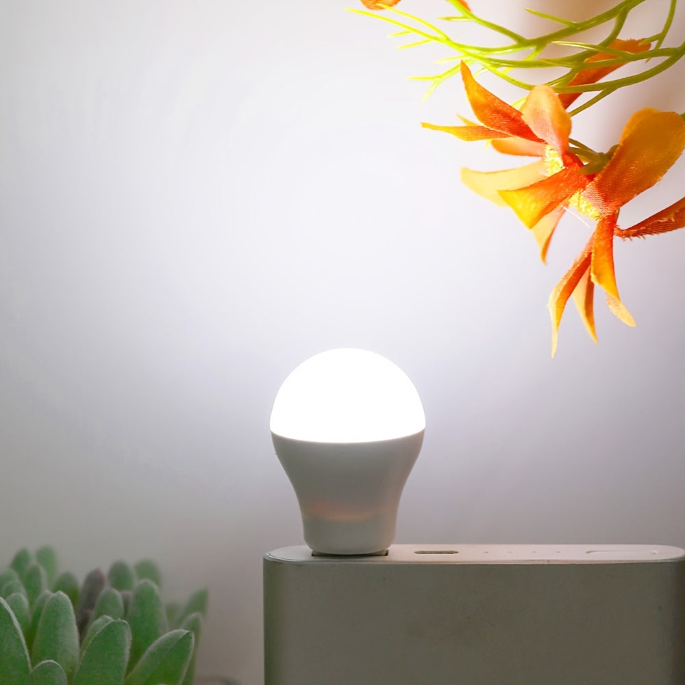 Mini USB Night Light with Warm and White Light for Eye Protection Portable LED Night Lamp for Reading Available in 2/3/5/8/10pcs