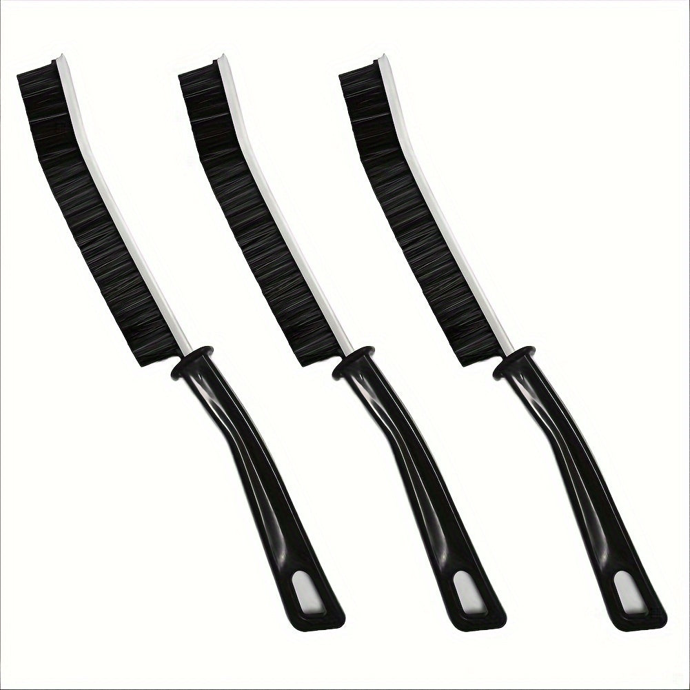 Uzun tutqichli bo'shliqni tozalash cho'tkasi, qattiq sochli, hammom va oshxona uchun, qora va oq