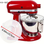 Mixer Pour Shield Attachment for 4.5-5 Quart Stainless Steel Bowls Spill Stopper Dishwasher Safe