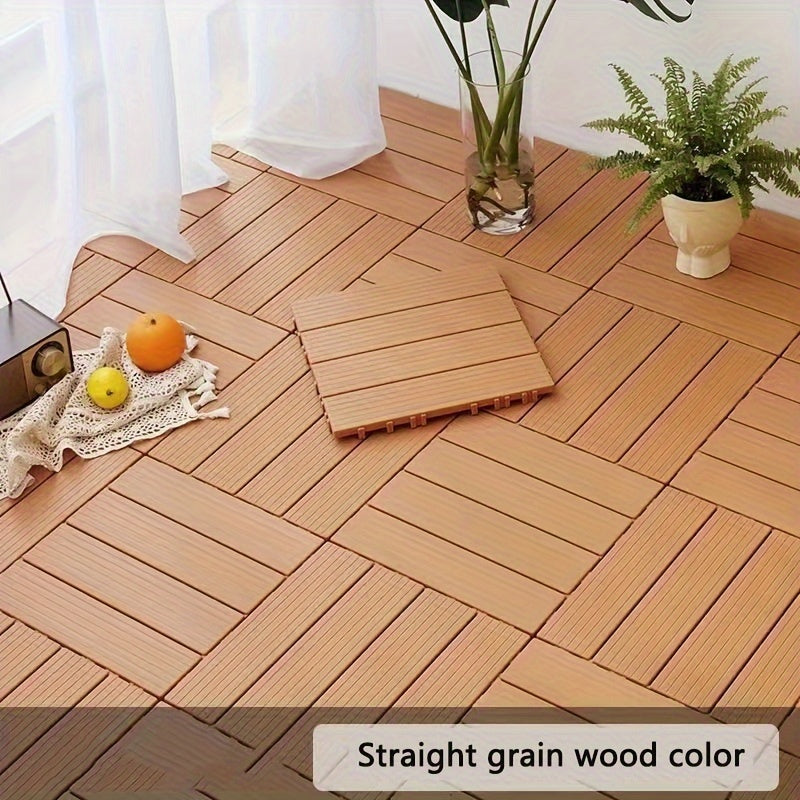 40pcs Waterproof Plastic Interlocking Deck Tiles for Patio Poolside Balcony Backyard