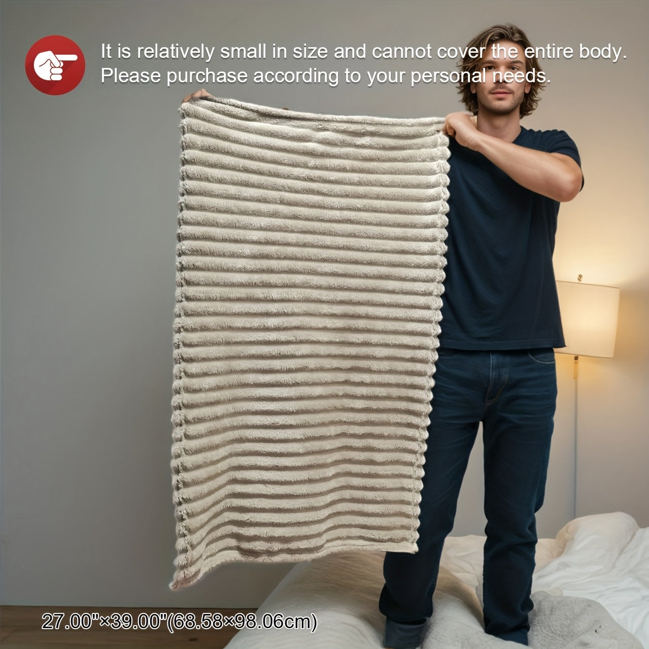 Reversible Faux Fur Throw Blanket Soft Warm Cozy Home Decor Bed Couch 50x60 Inches