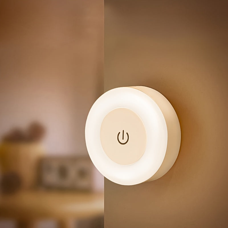 Touch-Sensitive LED Night Light with Adjustable Brightness for Bedroom and Home Lighting