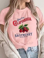 Women's Plus Size Loose Fit T-Shirt Breathable Polyester Graphic Print Short Sleeve Top