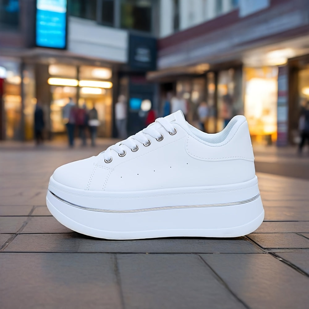 Women's Breathable Low-Top Sneakers Casual Running Fitness Black White