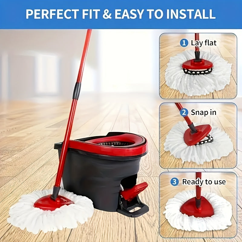 Cabezal de mopa de microfibra con pivote en forma de triángulo para limpieza de cocina y hogar, absorbente y lavable