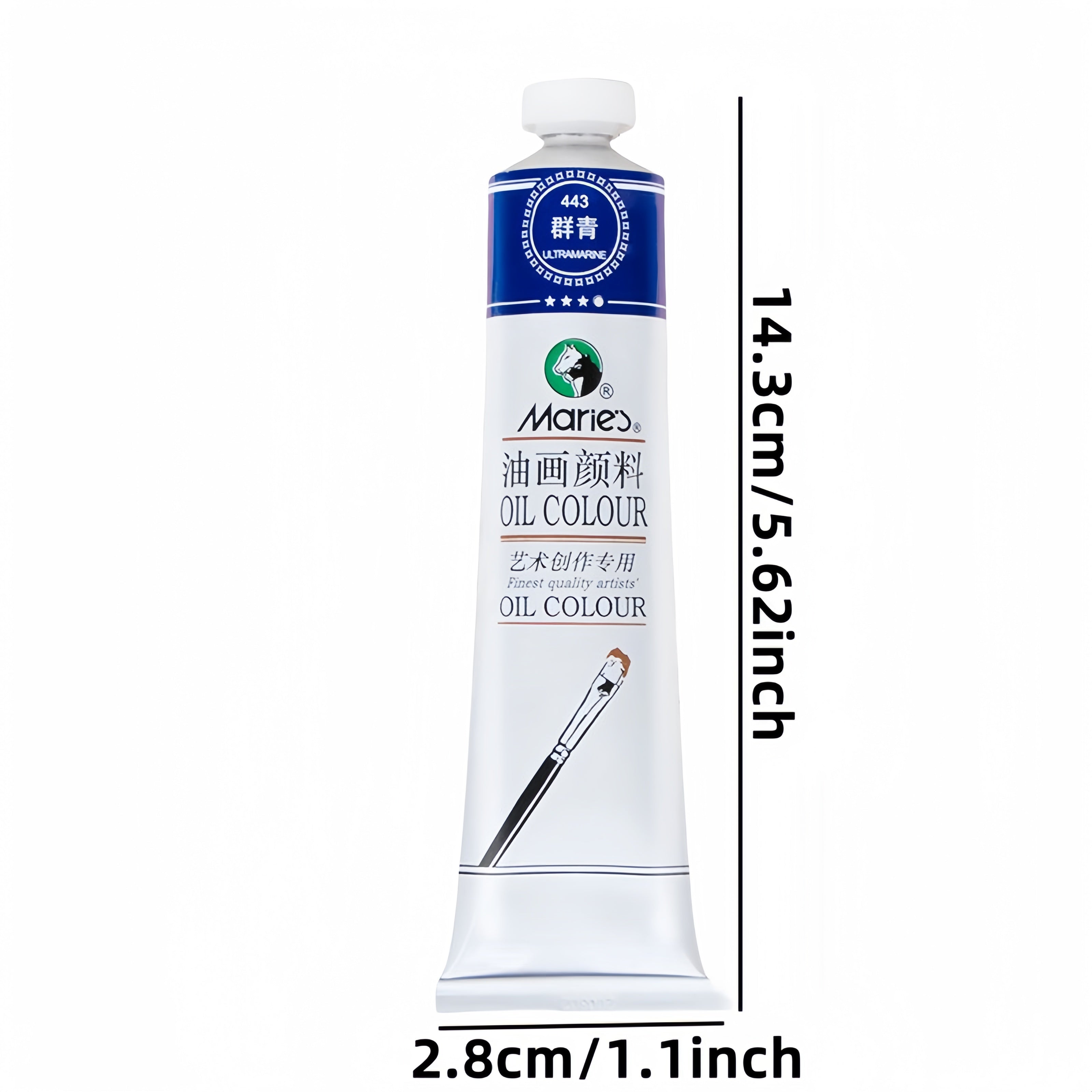 50ml White Oil Paint Tube for Canvas and Graffiti Art Professional Artist Grade