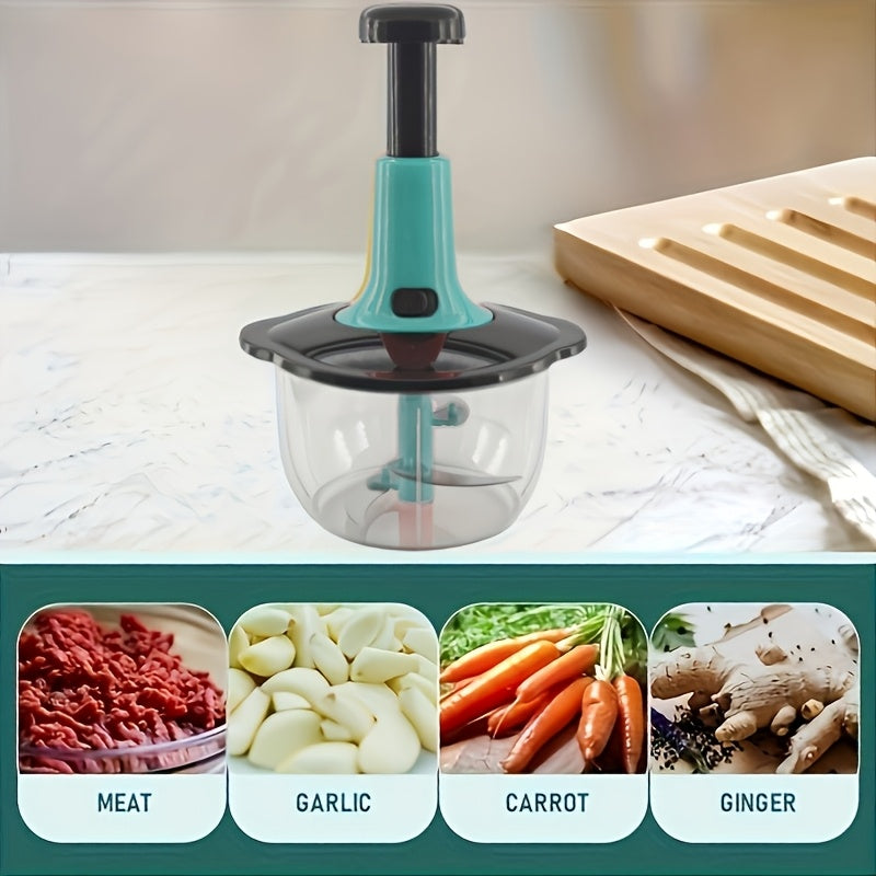 Multifunctional Food Chopper Manual Press for Vegetables Fruits Herbs Pesto