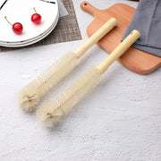 Wooden Cup Brush with Handle, Soft Cleaning Tool for Kitchen Cups and Bottles