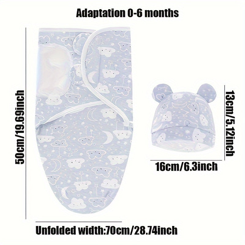 Baby Towel and Hat Set with Cartoon Blanket and Soft Quilt for Newborns