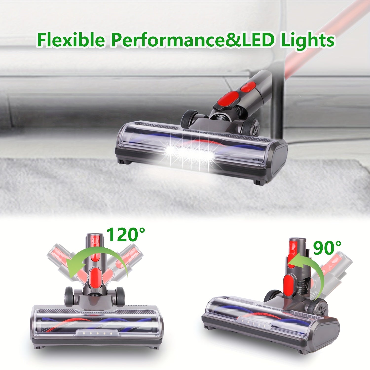 2025 Floor Brush Accessories for Dyson V7 V8 V10 V11 V15 SV Series Hard Floor and Carpet Cleaning