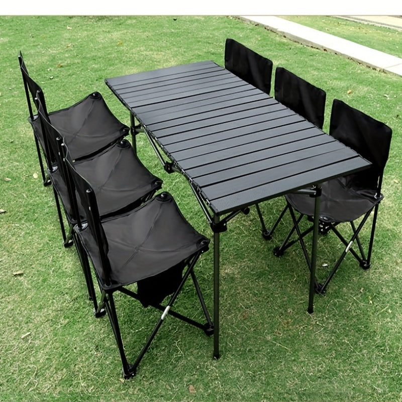 Portable Stainless Steel Folding Table for Camping and Outdoor Picnics