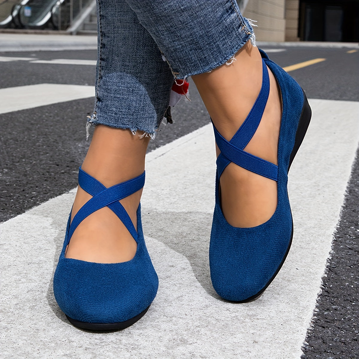 Ayollar uchun kengaytirilgan poyabzal, kundalik Mary Jane, bir rangli, osongina kiyinadigan, qora, nude, ko'k