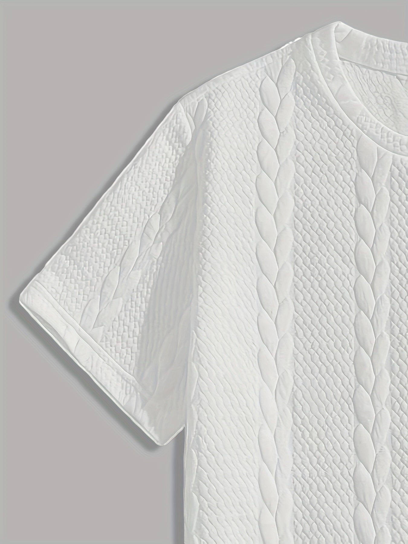 Men's Black Casual Short Sleeve T-Shirt and Shorts Set Polyester Knit All-Season