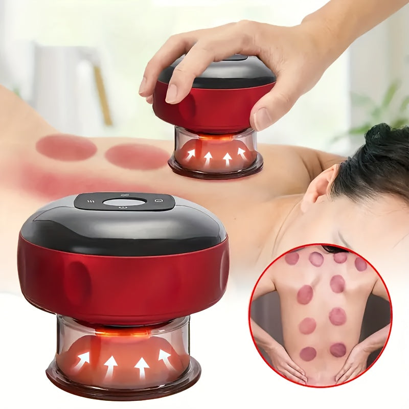 Electric Cupping Set with Smart Dynamic Machine 12 Levels Temperature Suction Cellulite Massager
