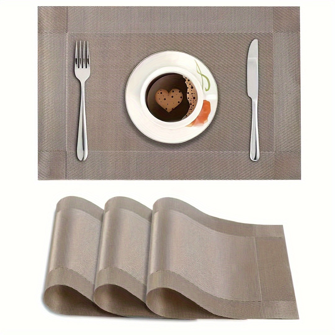 Set of 4, 6, or 8 Cotton Placemats for Dining Table