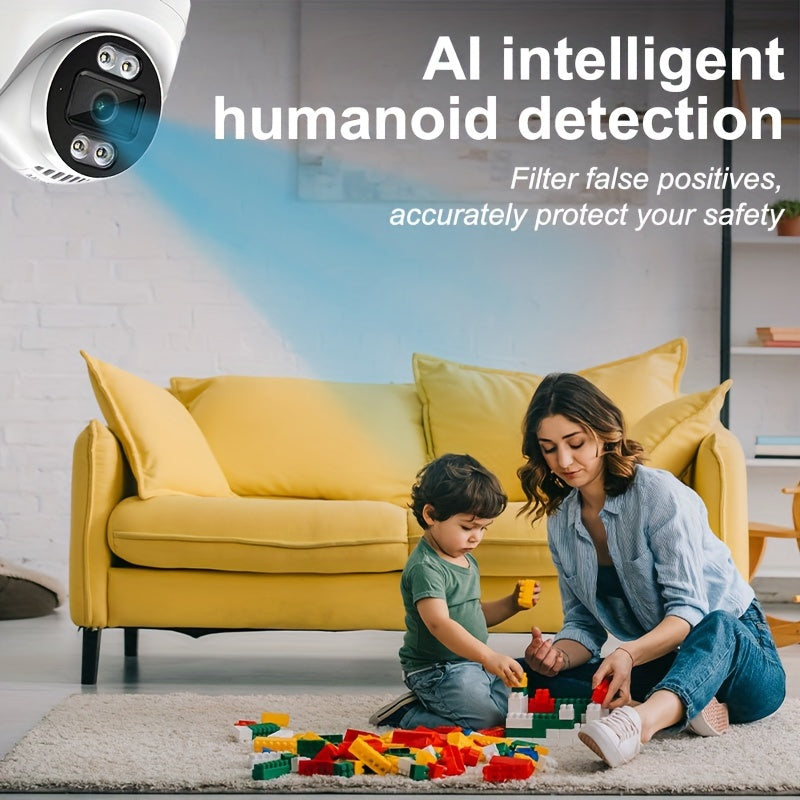 3MP HD Dome Surveillance Camera Indoor Outdoor Night Vision 1440p Two-Way Audio