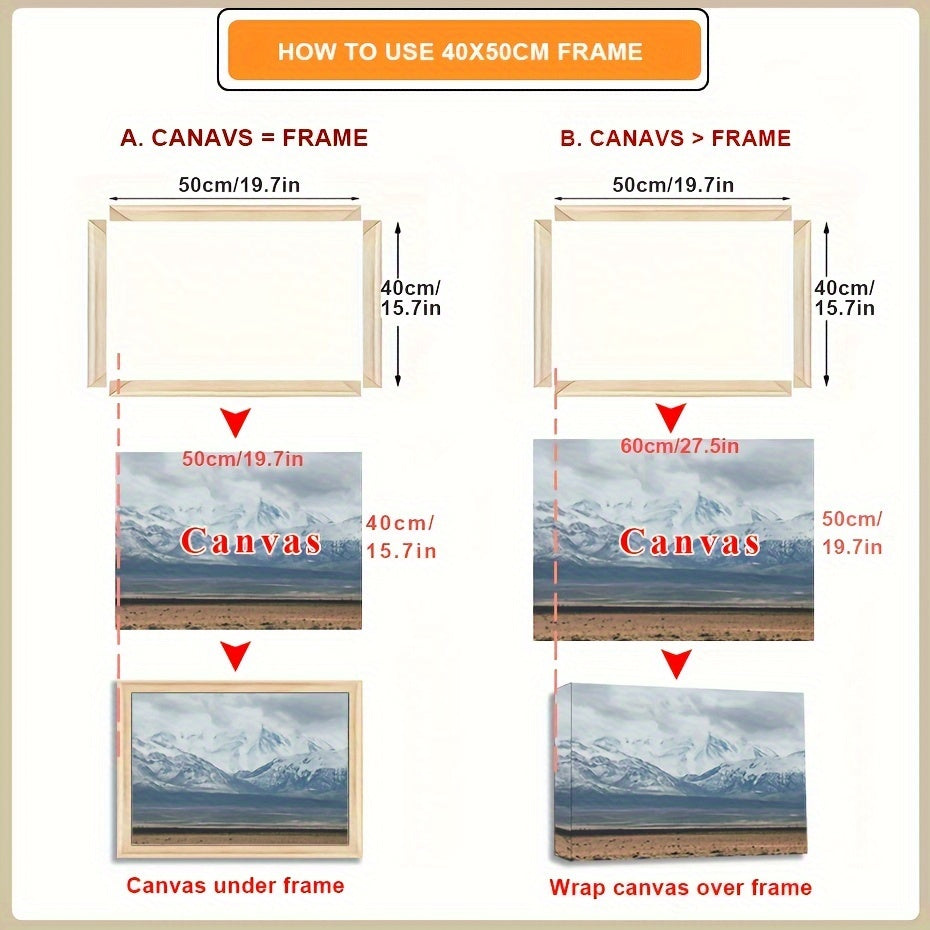 Solid Wood Canvas Picture Frame for Diamond Oil Paintings Wall Art 16x20