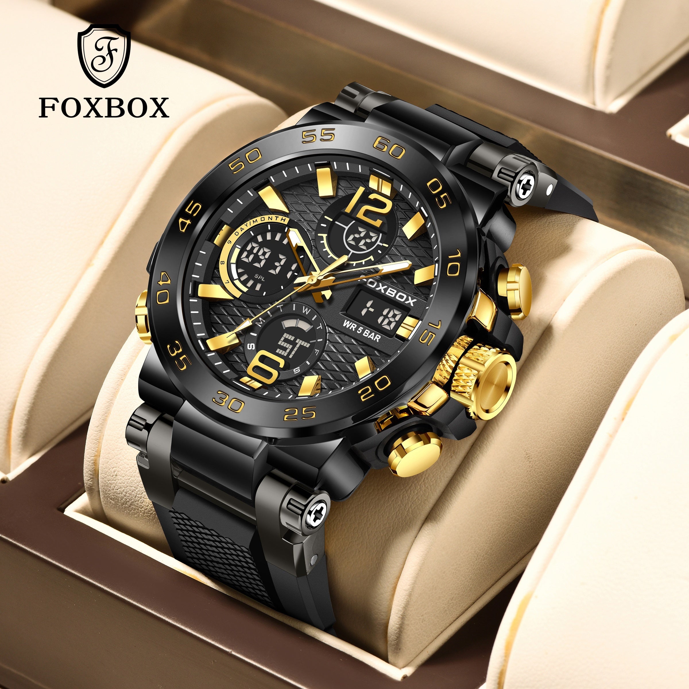 Men's Digital Sports Watch Waterproof 50M Luminous Silicone Wristband