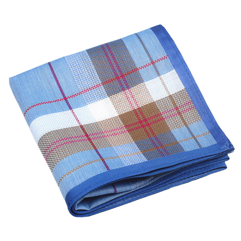 Set of 3 Men's Striped Knit Business Handkerchiefs with Soft Pocket 42.93 cm