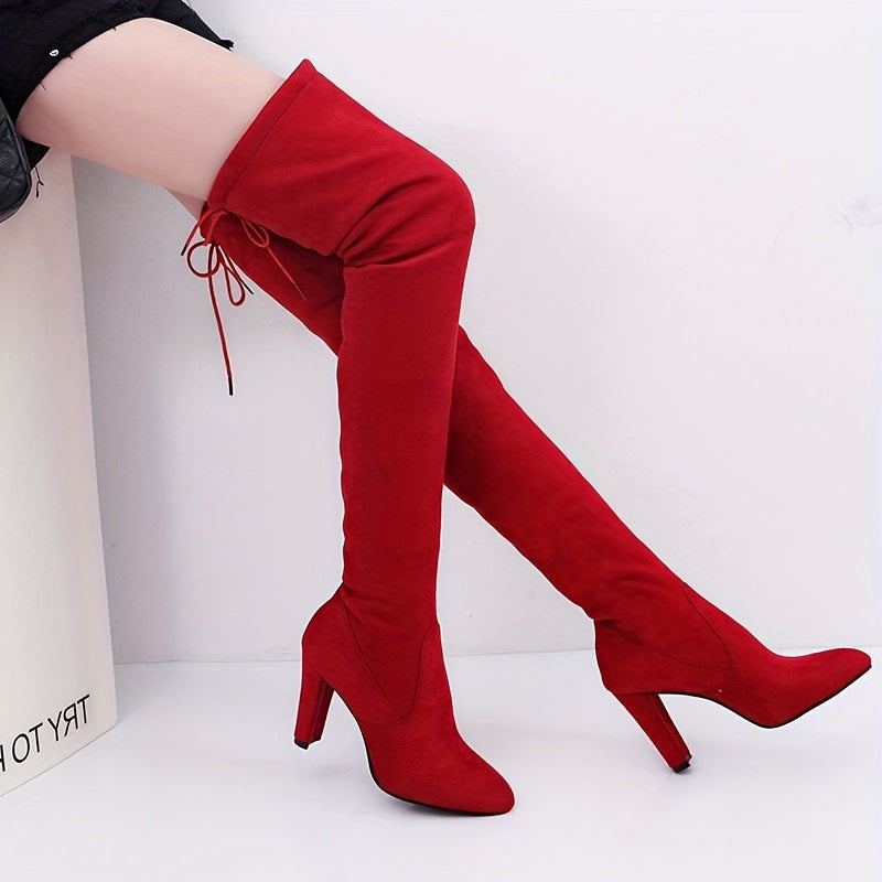 Women's Over-the-Knee Boots Leather Stylish Multicolor Footwear