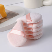 6pcs Pink Flocking Triangular Makeup Sponges for Foundation and Skincare