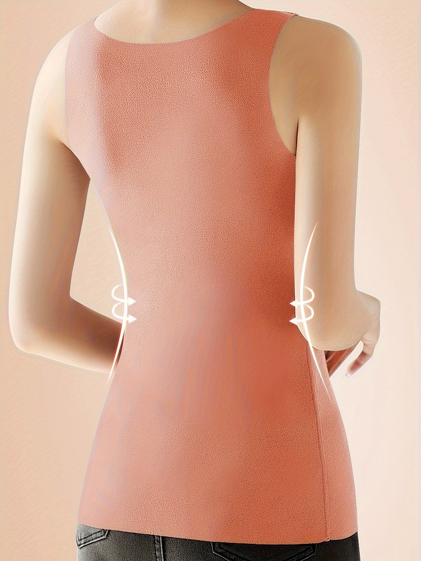 Ayollar uchun yumshoq astarli termal tank toplar, engil yashil va pushti-binafsha ranglarda, kuz va qish uchun. Qisqa kesim, dumaloq bo'yin, termal izolyatsiya uchun nozik ichki kiyim.