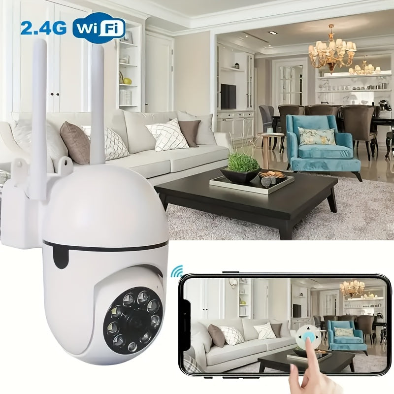 Indoor Outdoor Surveillance Camera 2MP HD Wi-Fi Night Vision Motion Detection
