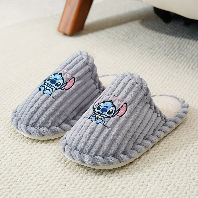 Ayollar uchun mo'ljallangan yumshoq uy chanoq, sirpanmaydigan, multicolor multfilmli tikuvli slippers