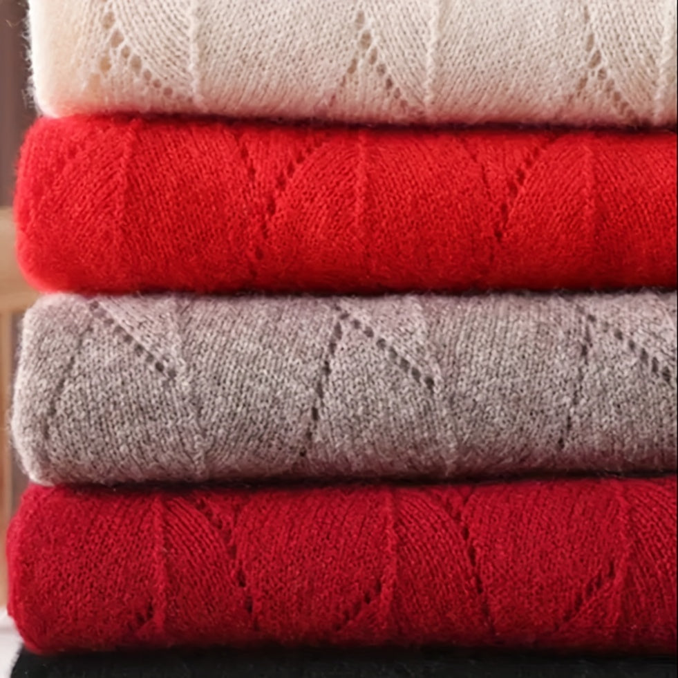 Women’s Knitted Shawl Scarf Solid Color Autumn Winter Versatile Cape