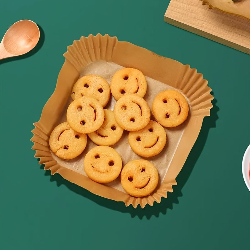 100 Pack Parchment Paper Air Fryer Liners Non-Stick Microwave Safe