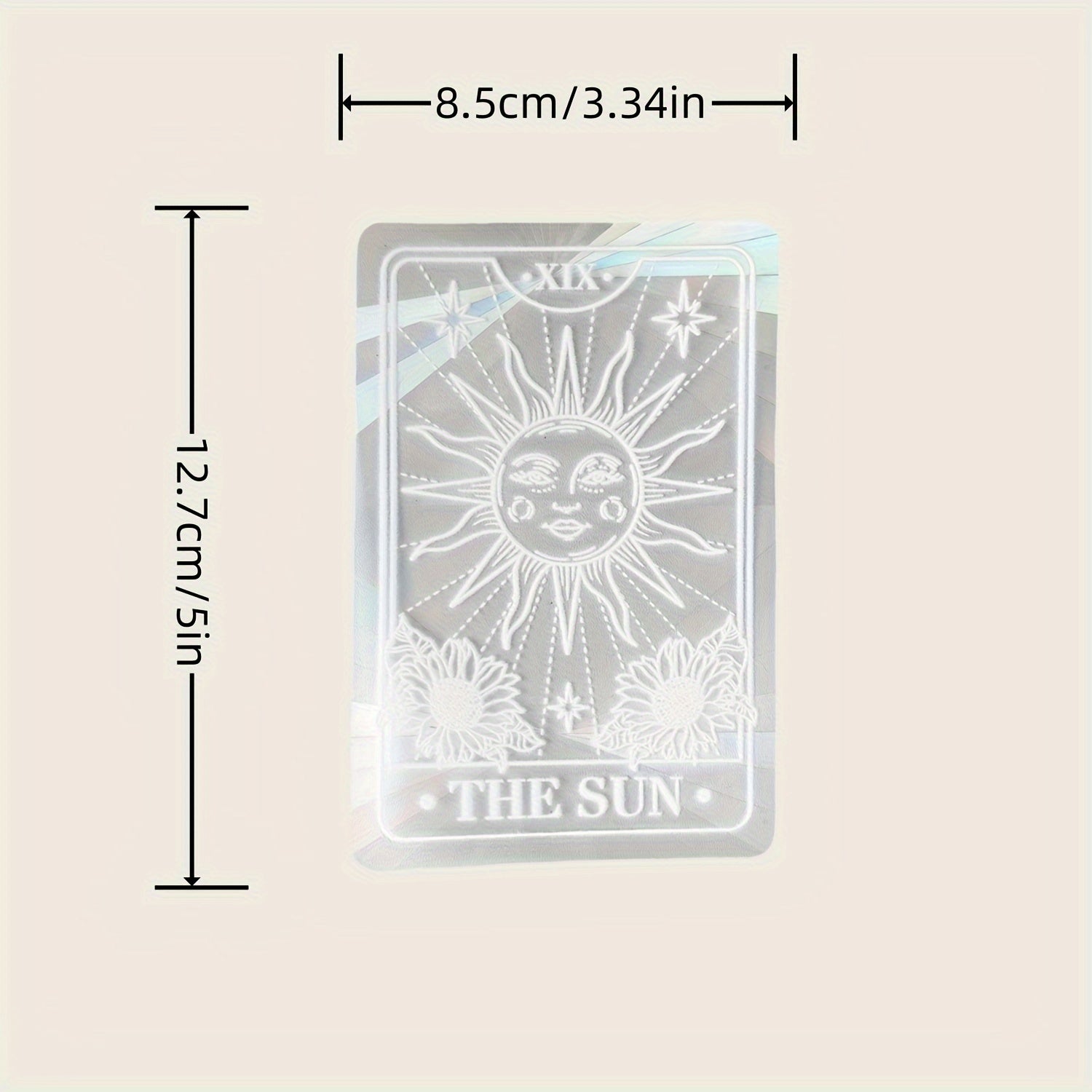 Rainbow Prism Glass Window Cling Sunshine Card Design Easy to Apply PVC Decor