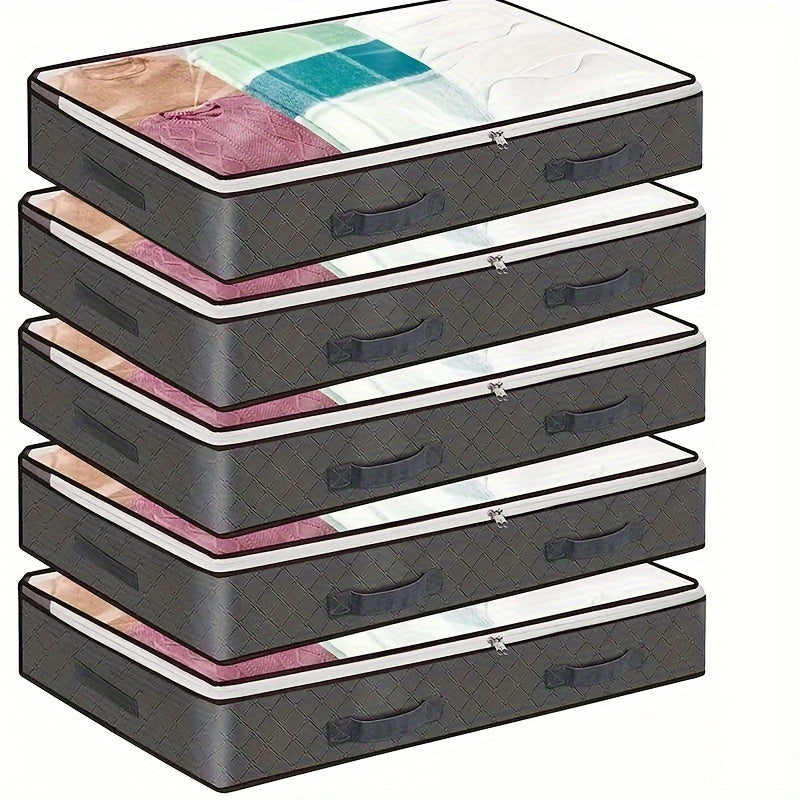 Foldable Storage Bags for Quilts Bedding Dustproof Handles Pack of 1 3 or 5