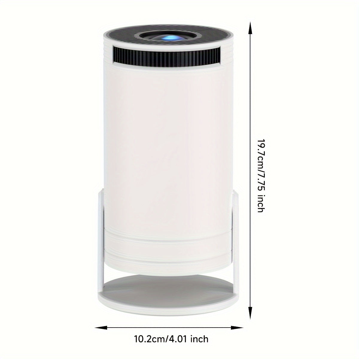 Portable Home Theater Projector White with 5G WiFi and Remote