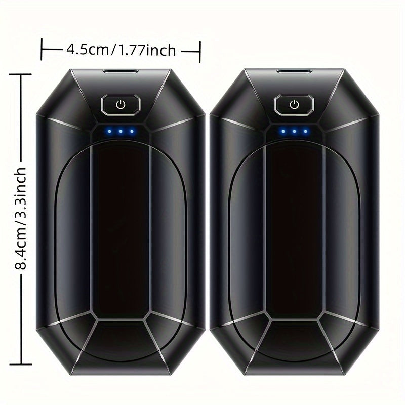 2-Pack Portable Electric Space Heaters USB Rechargeable Battery Heating for Camping Hunting