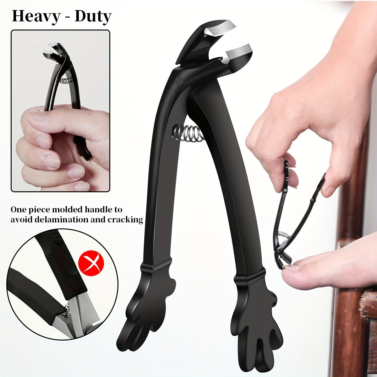 Heavy Duty Toenail Clippers for Seniors with Thick Nails Curved Blade Set of 6