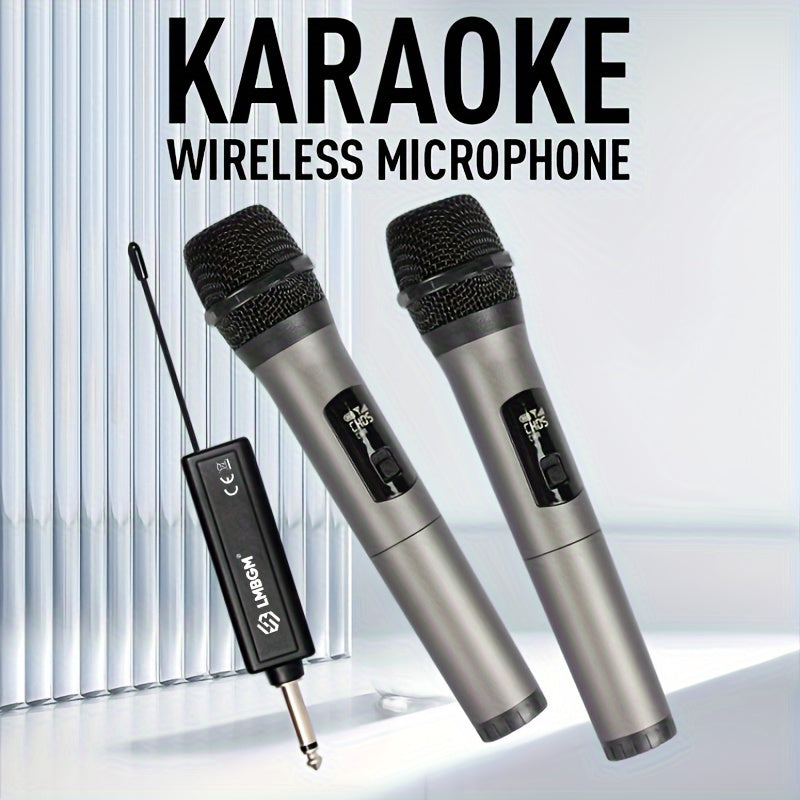 Wireless Microphone System for Home Use Black Rechargeable Lithium Battery