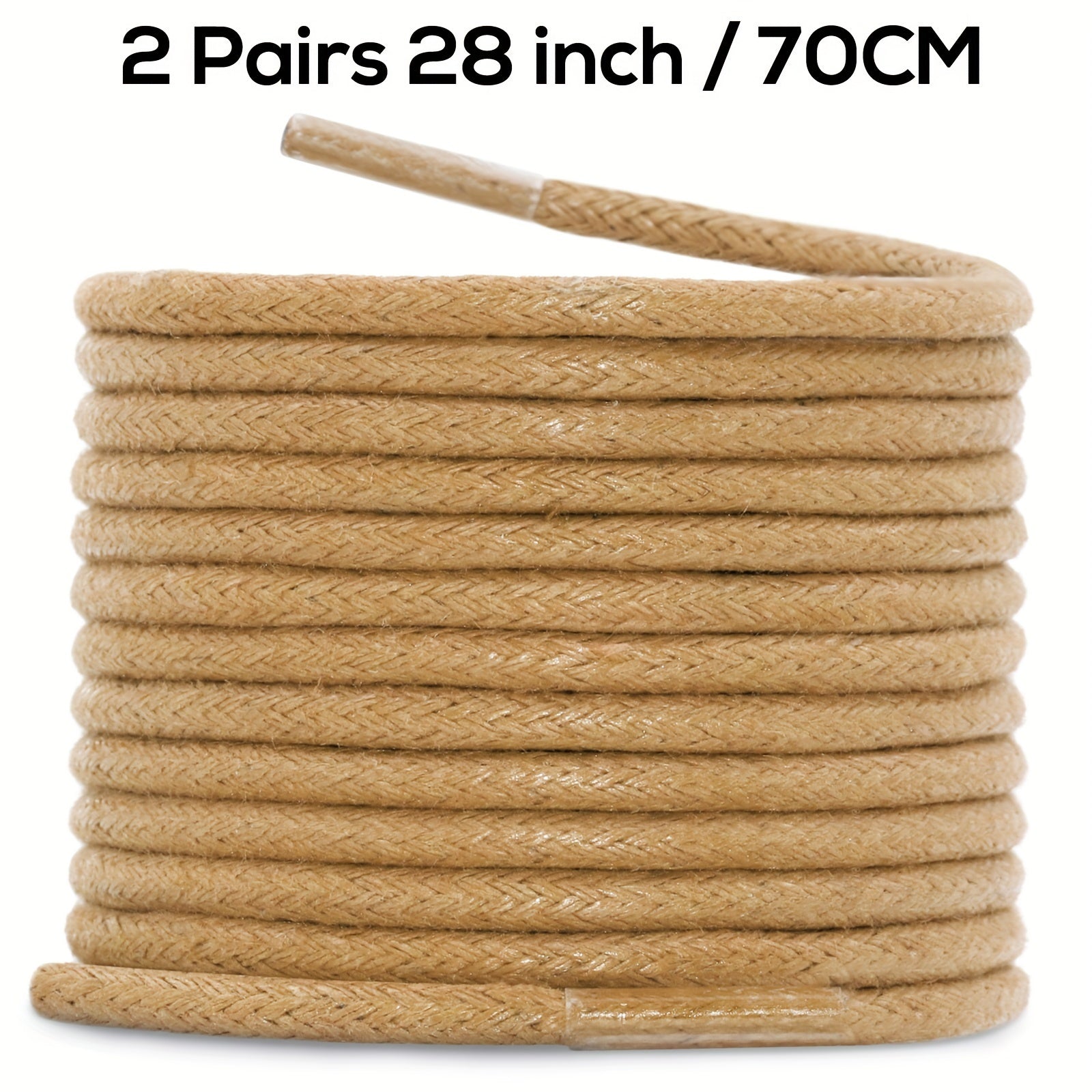 Unisex Waxed Shoelaces 0.25cm Thick Round Replacement Multi-Coloured 4 Pairs