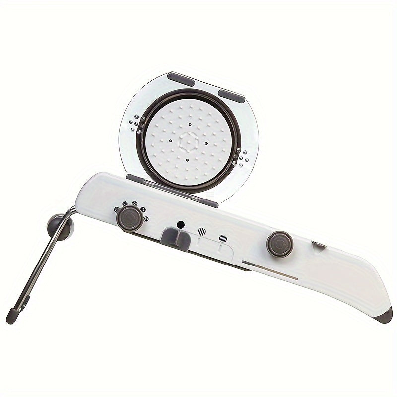 Premium Stainless Steel Vegetable Chopper 1pc Manual Food Processor with Curved Blades