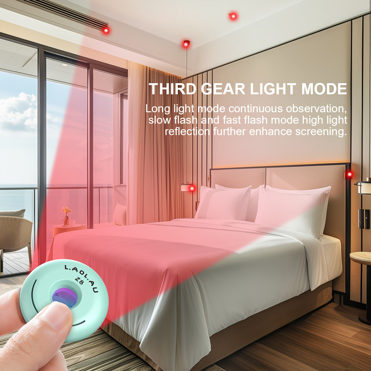 Mehmonxonalar va shkaf xonalarida foydalanish uchun portativ yashirin kamera aniqlagich, teginish va masofadan boshqarish, qayta zaryadlanadigan batareya, ideal sayohat aksessuar va sovg'a.