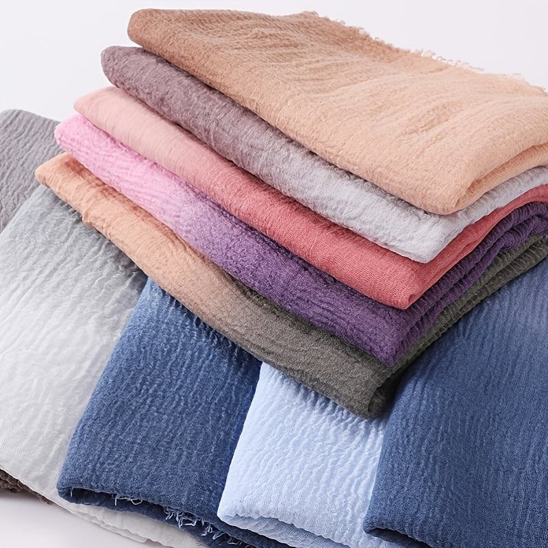 Women's Bohemian Gradient Hijab Scarf Polyester Stretchy Tie-Dye Multi-Color for Outdoor and Ramadan