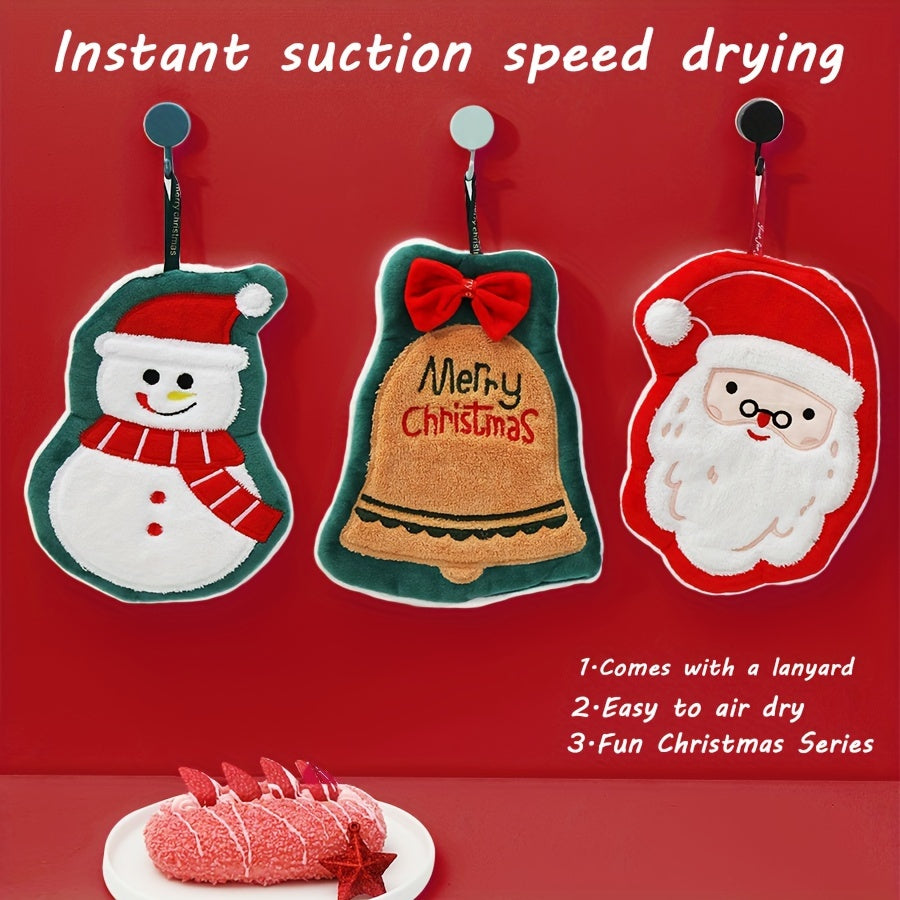 Yumshoq, bayramona qo'l sochiq, multfilm dizayni bilan, bayram sovg'alari va bezaklar uchun ajoyib.