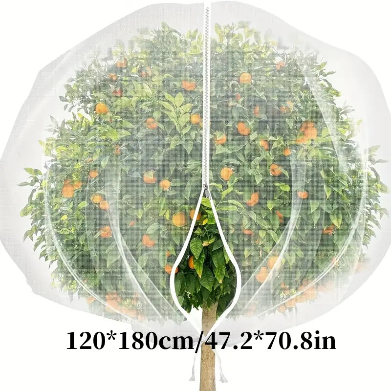 Fruit Tree Net Bags with Zipper and Drawstring for Pest Deer Bird Protection