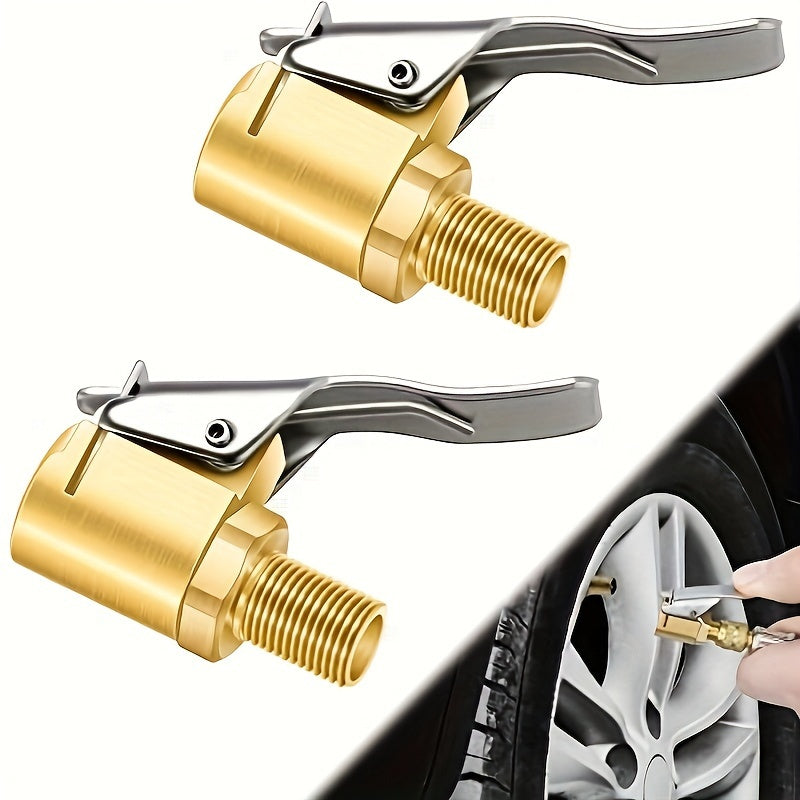 Universal Metal Tire Pump Connector with Pressure Release Valve for Car Tires