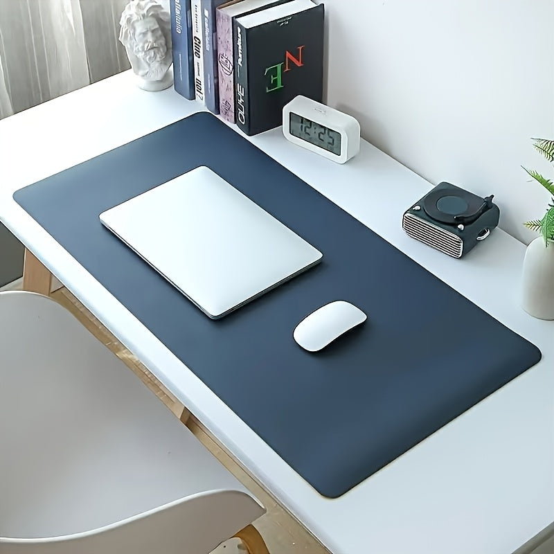 Black PVC Desk Mat Non-Slip Large Office Computer Mouse Pad