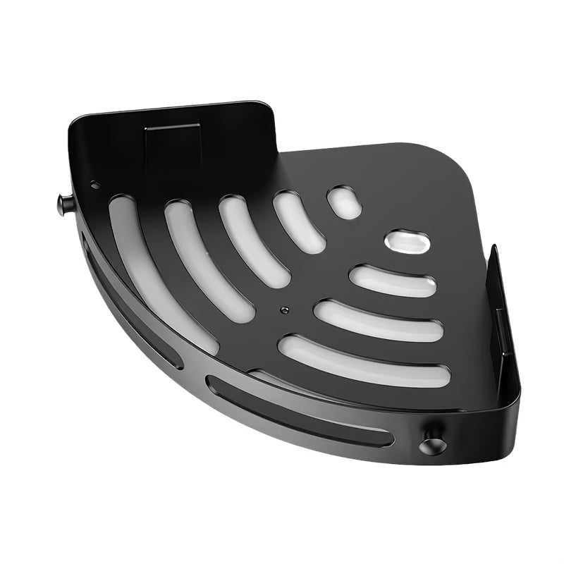 Unfinished Plastic Corner Shower Caddy Wall Mount No-Drill Adhesive Shelves Bathroom Organizer