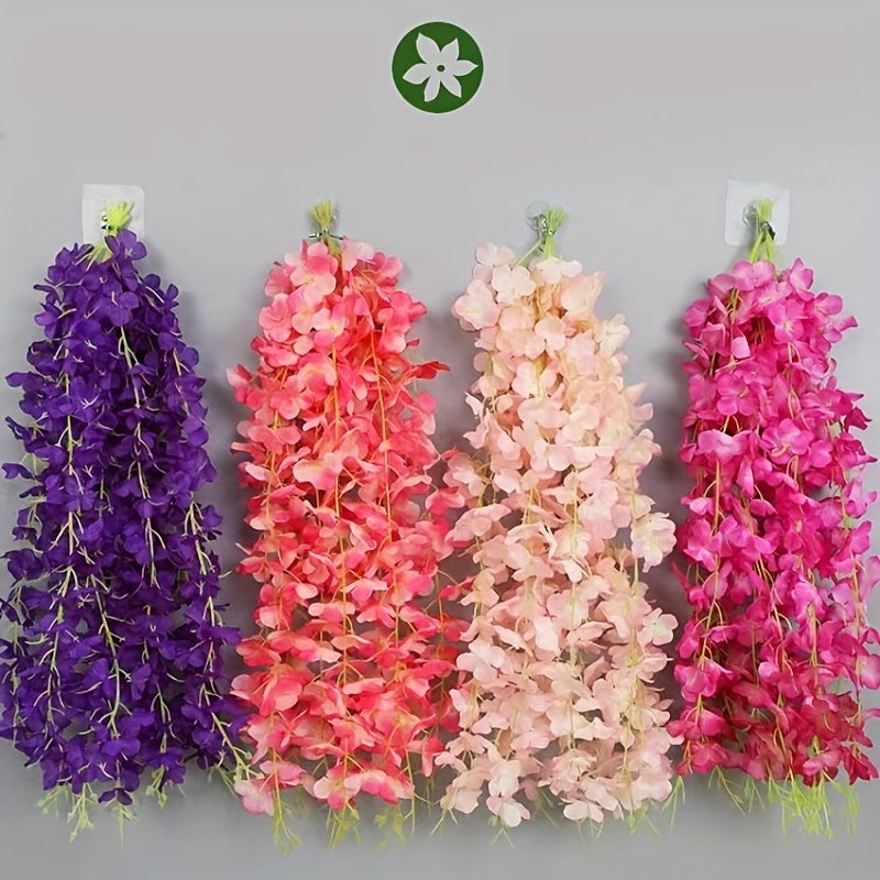 10pcs Artificial Purple Vine Flowers for Outdoor Wedding and Holiday Decor